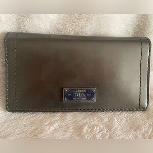 Ralph Lauren CHISWELL Slim Womens Wallet  Metal Gray
